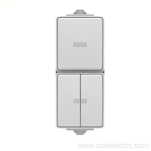 1Gang1Way and 2Gang Switch LED Surface Mounting